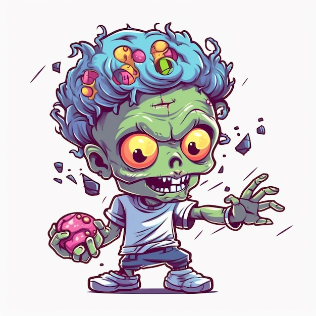 Un zombie de dessin animé