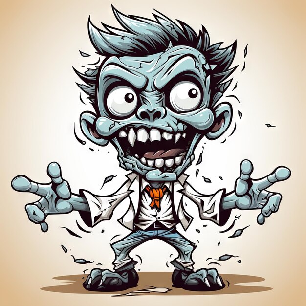 Zombies une conception d'art d'illustration