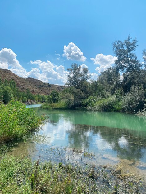 Zone de baignade dans le Tage dans le parc fluvial Zorita de los Canes Guadalajara