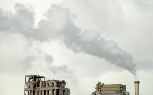 Zone d'industrie lourde de pollution de l'air