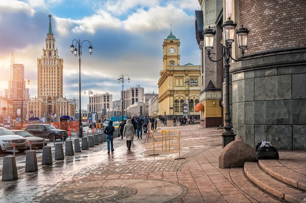 Photo zone de trois gares à moscou