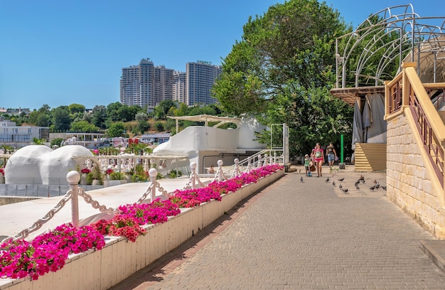 Zone de villégiature de la ville d'Arcadia à Odessa en Ukraine