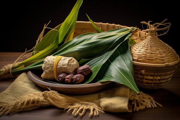 Zongzi avec un dragon chinois