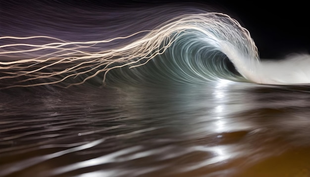 Photo zoom de l'eau dans la vague