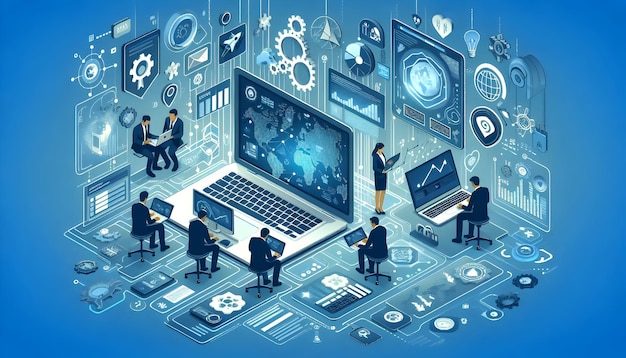 2D minimalize vector as Business team collaborating on a marketing strategy concept as A vector illu