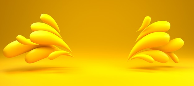 3d background rendering of colorful liquid black drops frame background