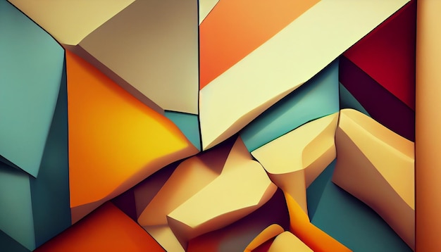 3D-bakgrunnsbilde geometriske figurer av smeltede musikknoter HD fullfarge