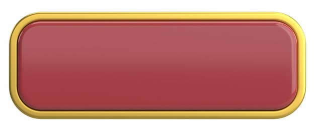 3D button Empty button 3D illustration
