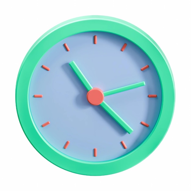 3D Cartoon Clock Illustration