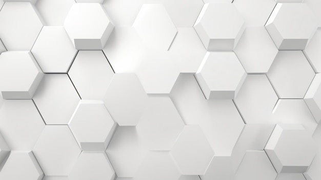 3d futuristic honeycomb mosaic on a white background