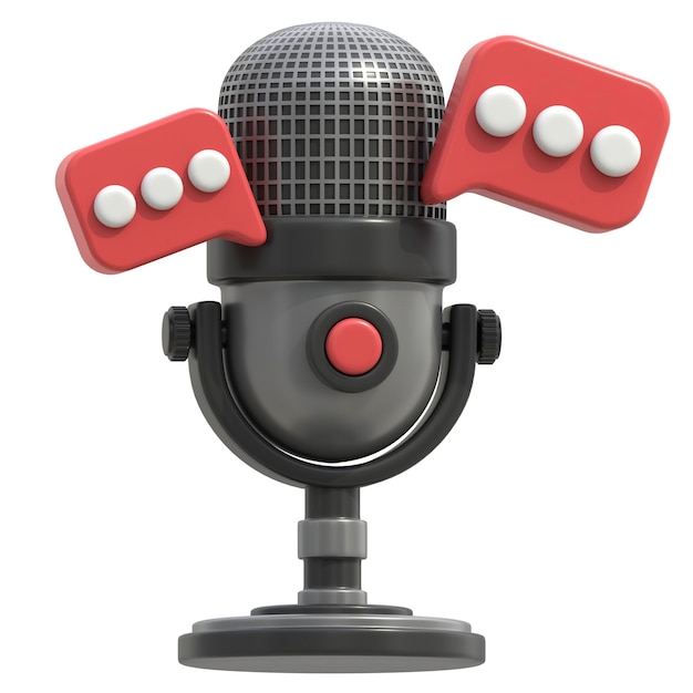 3d icon podcast talk 3d illustration 3d element 3d rendering graphic elements design element