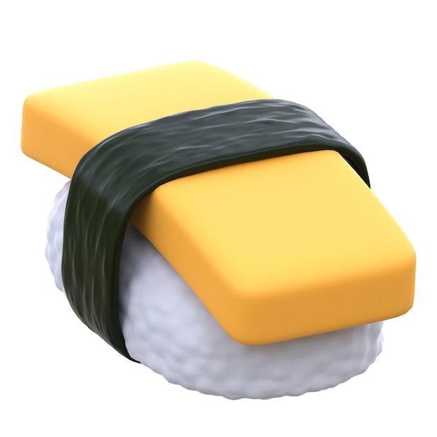3d icon tamago sushi 3d illustration 3d element 3d rendering graphic elements design element