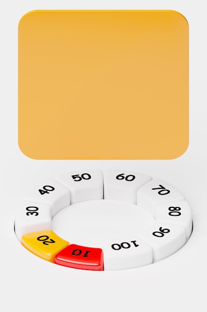 3d illustration of measuring speed icon colorful speedometer icon speedometer pointer points to red color