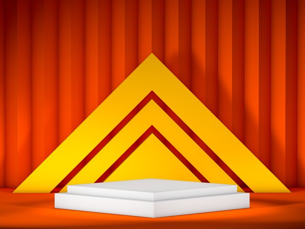 3d illustration render, pedestal on background