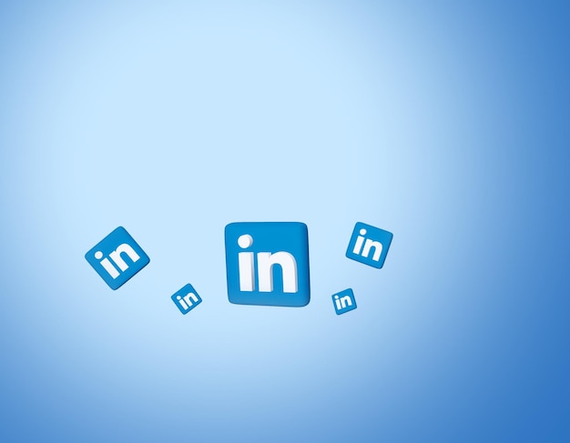 3d linkedin background or banner image 3d rendering 3d render images
