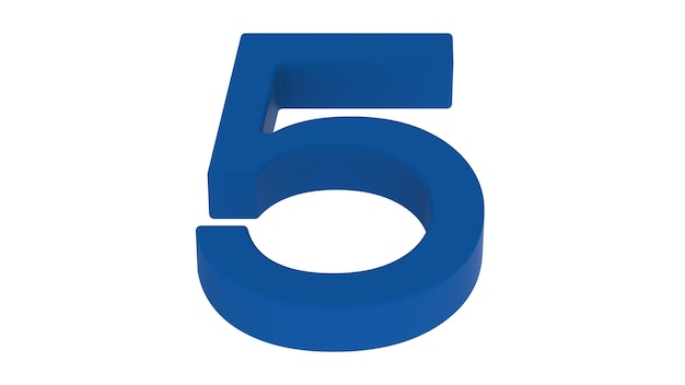 3d number gold blue black white illustration