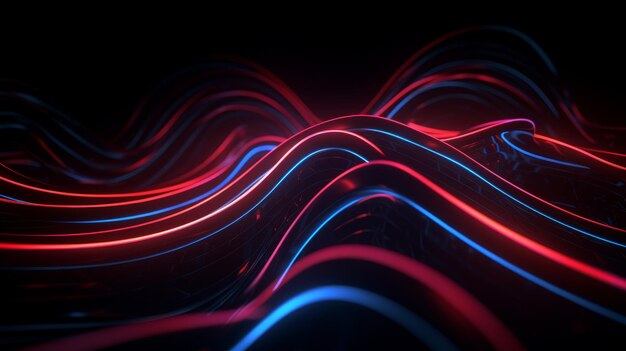 3d render abstract colorful background illuminated with colorful neon light ai generated