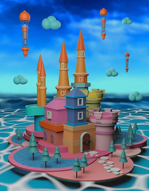 3d Render background