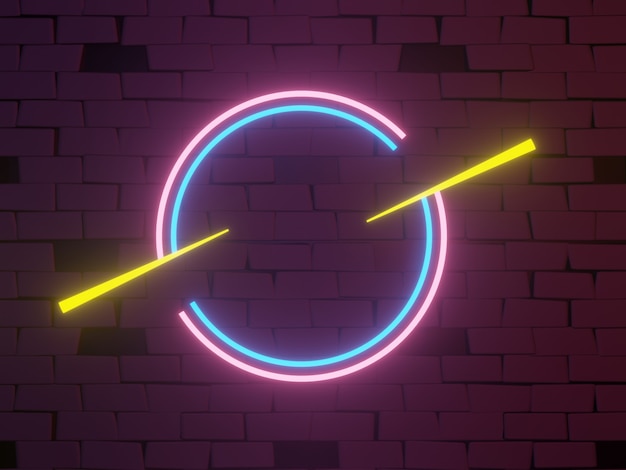 3d render of rgb neon light on darkness background abstract laser lines show at night