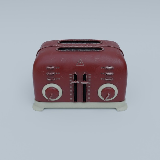 3d Render of Toaster isolated