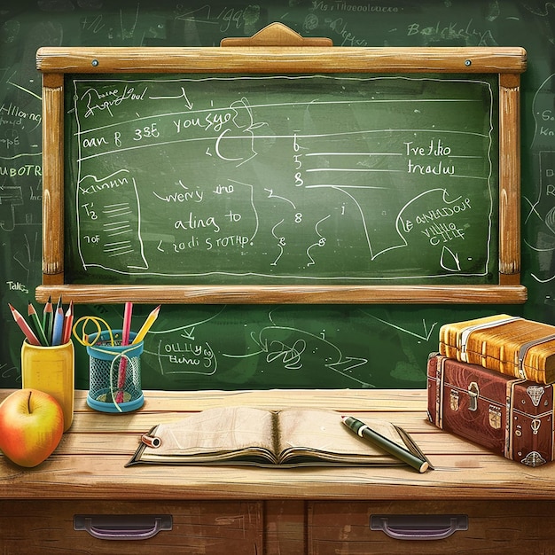 3d rendered photos of back to school background