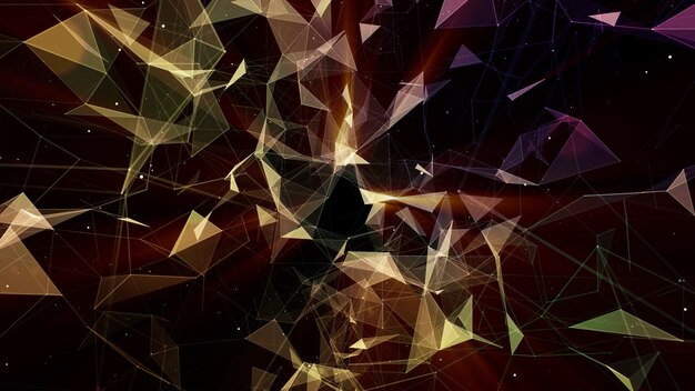 3D rendering abstract background on the basis of Plexus
