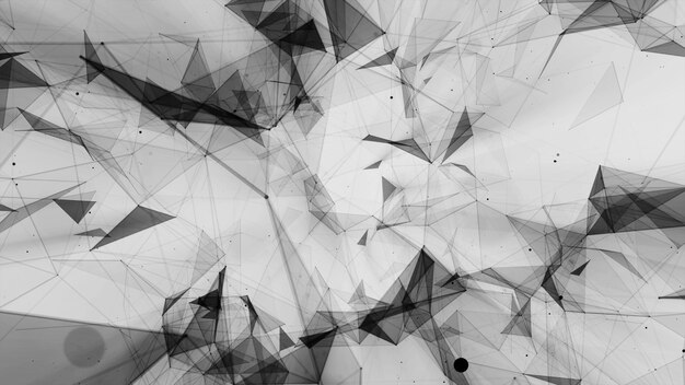 3D rendering abstract background on the basis of Plexus