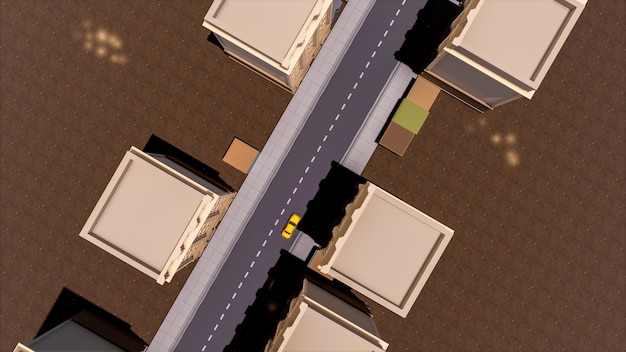 3D-rendering lav Polygon bakgrunn med naturlandskap skoglandskap