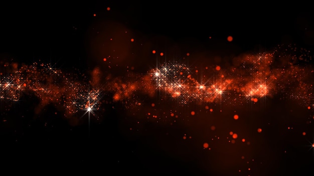 3D rendering of bright abstract cloud from particle structure