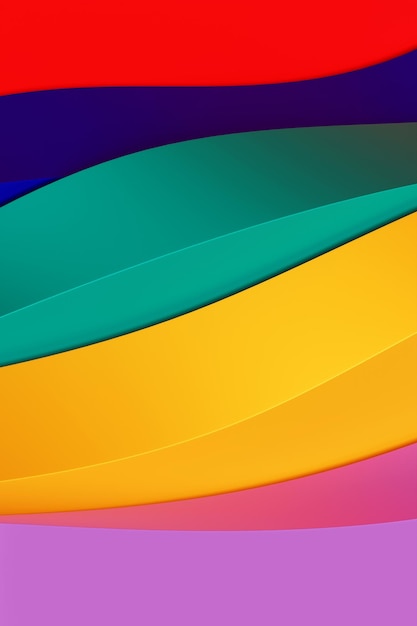 3D rendering perfect shape aesthetic colorful background with abstract shape curved colorful lines futuristic energy concept