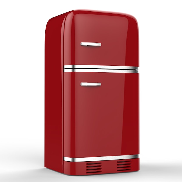 3d rendering retro design fridge
