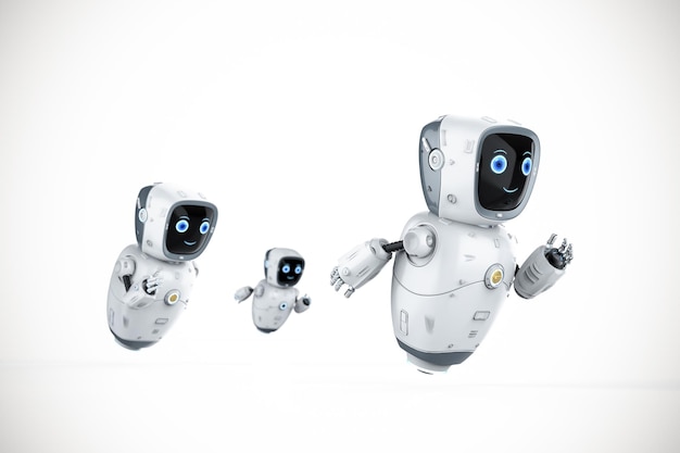 3D-rendering robotassistent beveger seg fremover