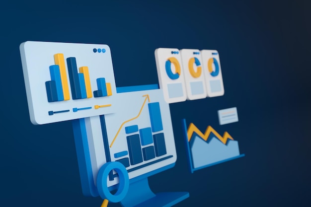 3D-rendering statistikk analyseprogramvare eller applikasjon på datamaskin