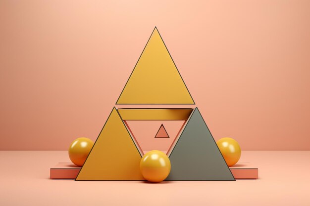 3d shapes images background and copy space