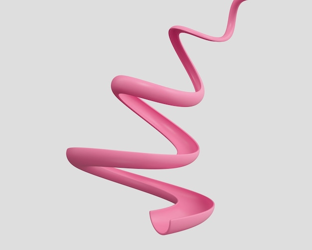 3d Spiral design resembling Human Digestive System Or Intestinal Tract Mockup 3D Illustration