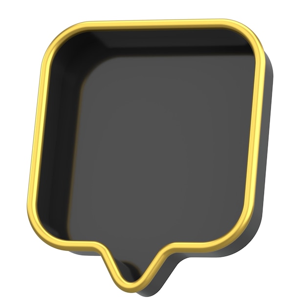 3D-tekstboks Snakkeboble 3D-illustrasjon