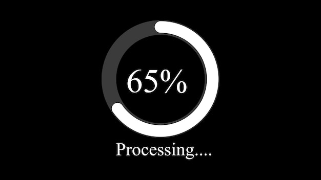 65 progress bar Loading bar Processing concept