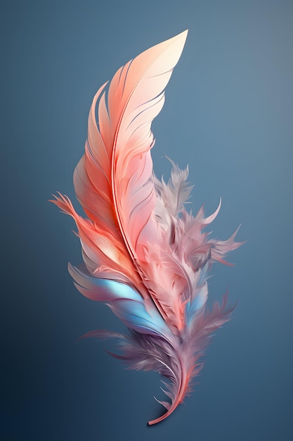 a 3D image of a feather