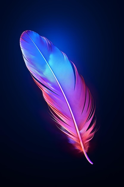 a 3D image of a feather