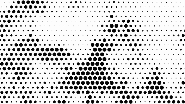 a black and white image of a blurry face with a lot of dots