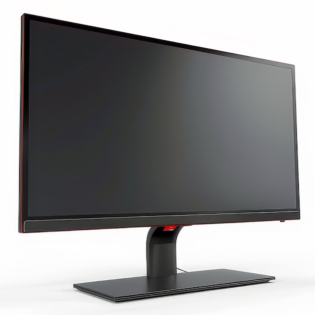 a black flat screen tv with a red x on the bottom