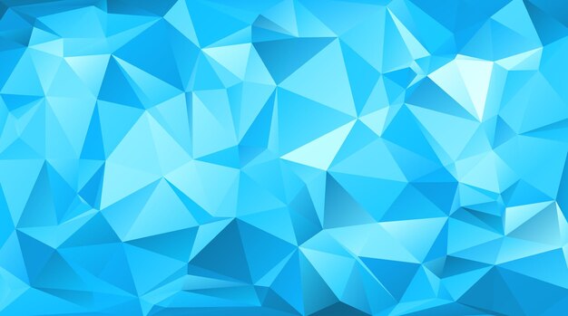a blue abstract background with a geometric pattern of triangles