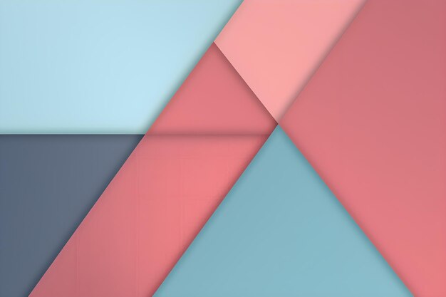 a blue and red background with a red triangle and a blue triangle.