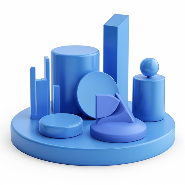 a blue object with a blue circle with a diagram of the word graph on it