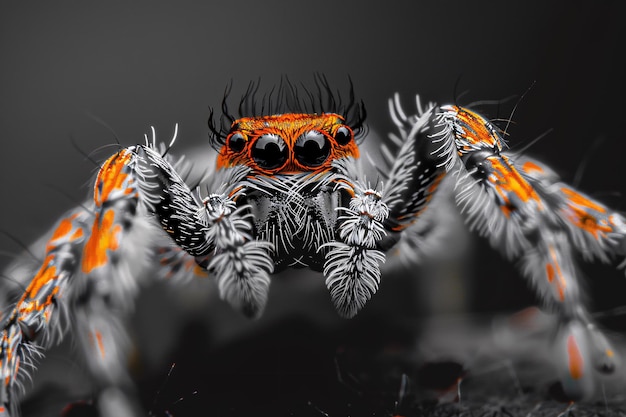 a close up of a spider