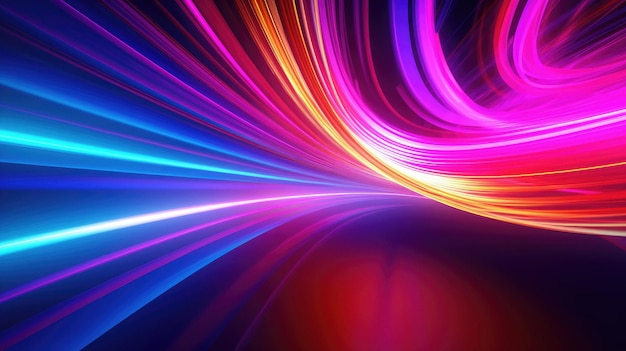 A colorful abstract image of a moving abstract background with multicolored lights.