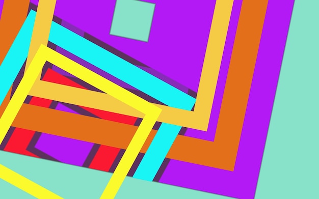 A colorful background with a square in the middle.