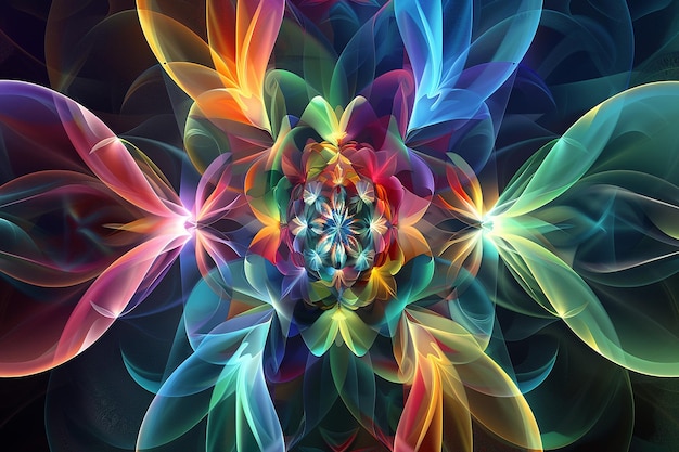 a colorful image of a flower with the bottom right corner