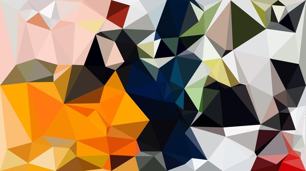 a colorful mosaic of triangles and the word  i think