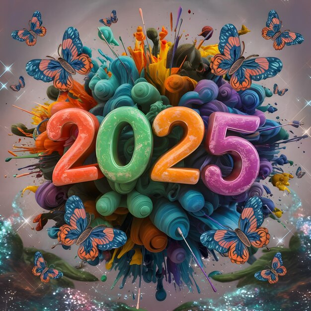 a colorful picture of a colorful fireworks with the numbers 2012 on it